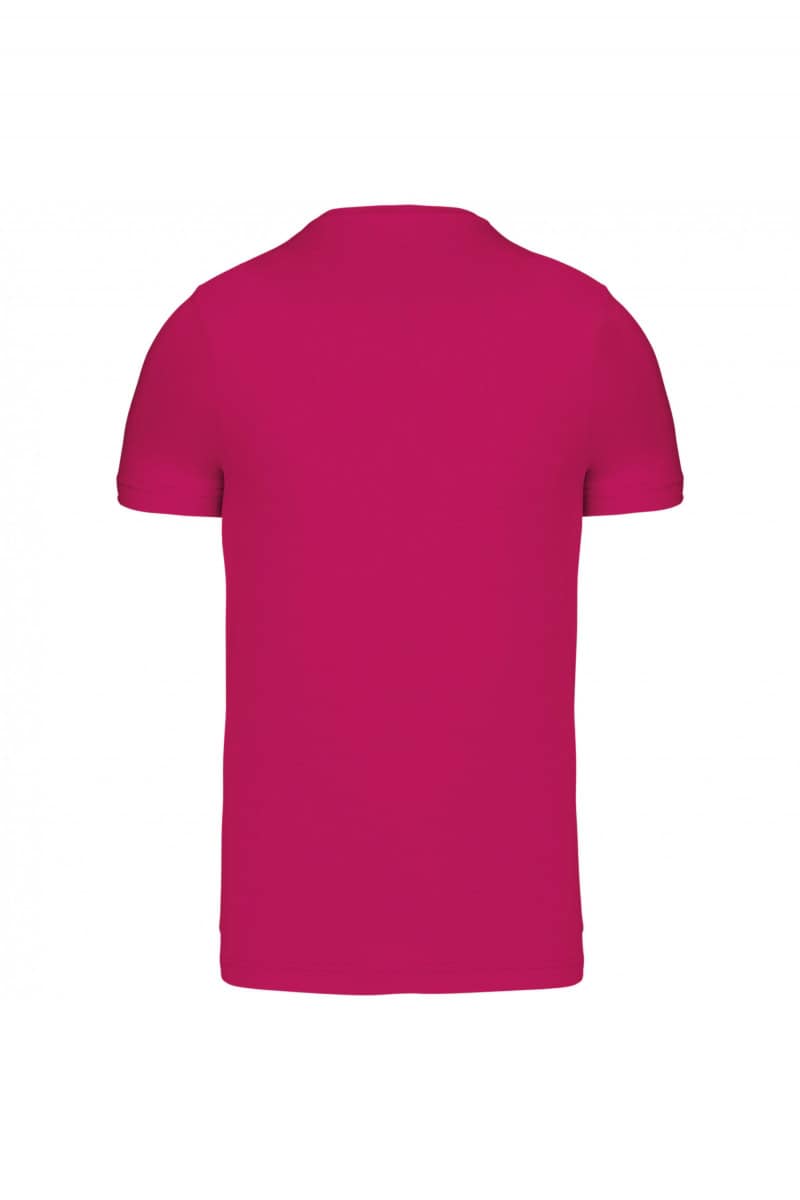 K357 T-shirt V-Hals Korte Mouwen Fuchsia