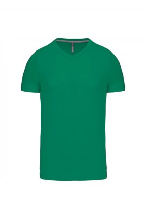 K357 T-shirt V-Hals Korte Mouwen Kelly Green