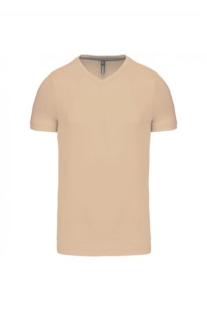 K357 T-shirt V-Hals Korte Mouwen Light Sand