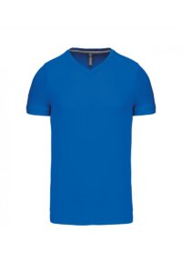 K357 T-shirt V-Hals Korte Mouwen Light Royal Blue