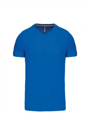 K357 T-shirt V-Hals Korte Mouwen Light Royal Blue