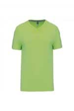 K357 T-shirt V-Hals Korte Mouwen Lime