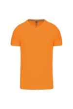 K357 T-shirt V-Hals Korte Mouwen Oranje