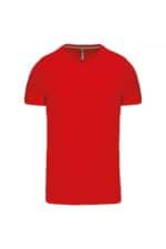 K357 T-shirt V-Hals Korte Mouwen Rood