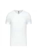 K357 T-shirt V-Hals Korte Mouwen Wit