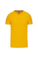 K357 T-shirt V-Hals Korte Mouwen Geel