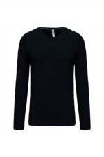 K358 T-shirt V-Hals Lange Mouwen Zwart