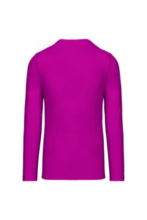 K358 T-shirt V-Hals Lange Mouwen Fuchsia