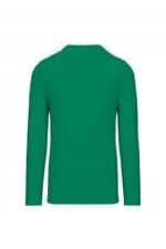 K358 T-shirt V-hals lange mouwen Kelly Green