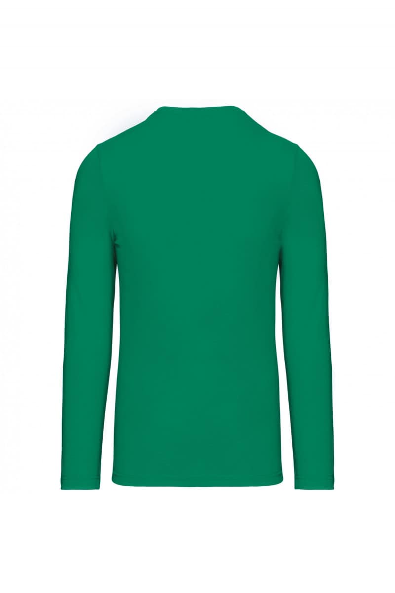 K358 T-shirt V-hals lange mouwen Kelly Green