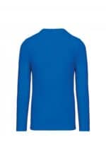 K358 T-shirt V-Hals Lange Mouwen Light Royal Blue