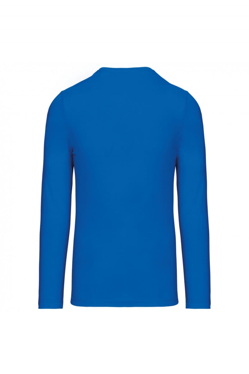 K358 T-shirt V-Hals Lange Mouwen Light Royal Blue