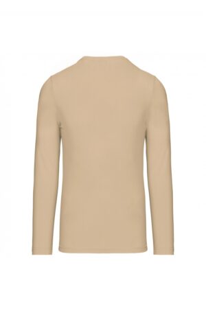 k358 T-shirt V-Hals Lange Mouwen Light Sand