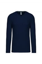 K358 T-shirt V-Hals Lange Mouwen Navy