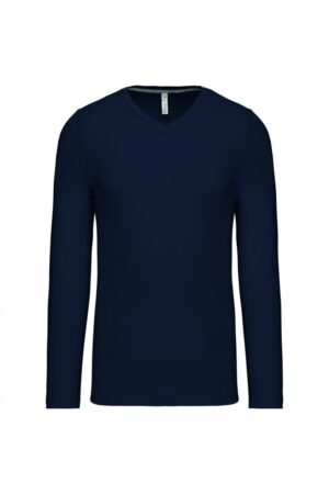 K358 T-shirt V-Hals Lange Mouwen Navy