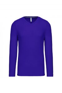 K358 T-shirt V-Hals Lange Mouwen Purple