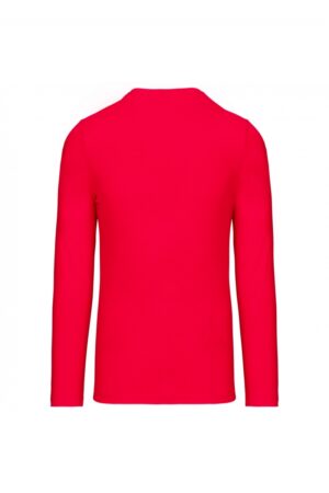 K358 T-shirt V-Hals Lange Mouwen Rood