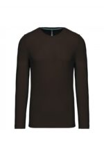 K359 T-shirt Ronde Hals Lange Mouwen Chocolate
