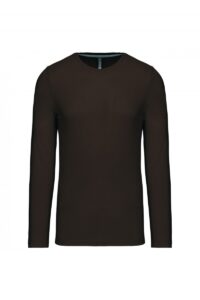 K359 T-shirt Ronde Hals Lange Mouwen Chocolate