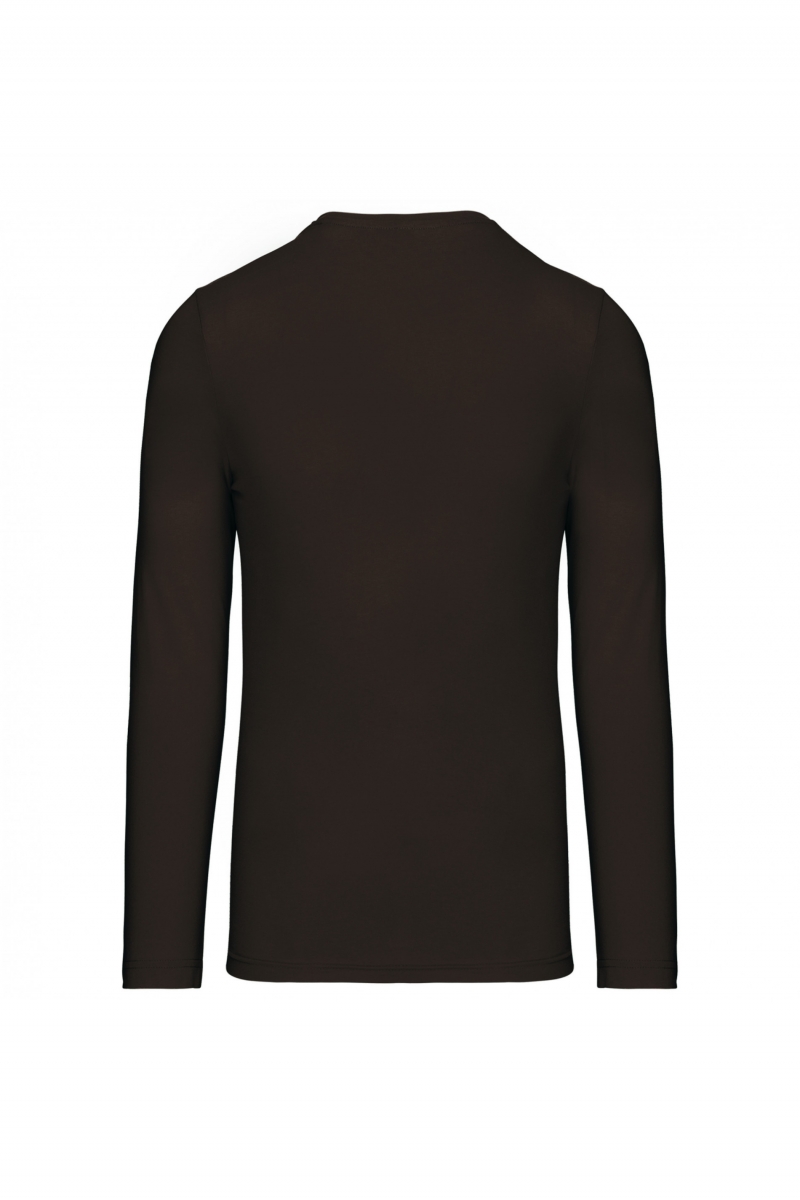 K359 T-shirt Ronde Hals Lange Mouwen Chocolate