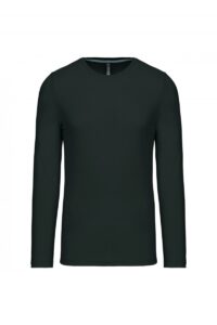 K359 T-shirt Ronde Hals Lange Mouwen Dark Grey