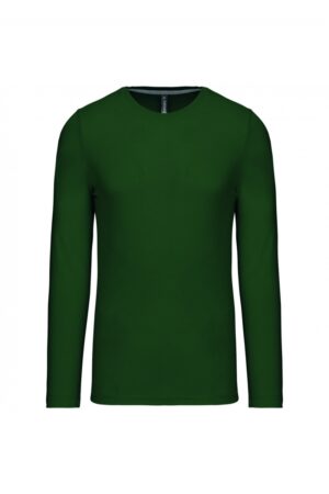 K359 T-shirt Ronde Hals Lange Mouwen Forest Green