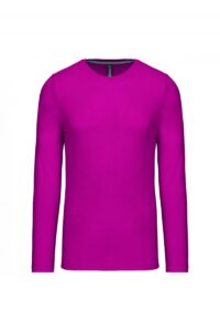 K359 T-shirt Ronde Hals Lange Mouwen Fuchsia