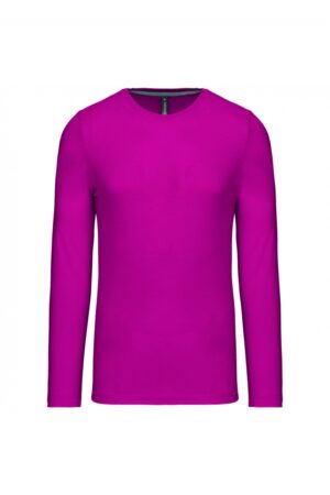 K359 T-shirt Ronde Hals Lange Mouwen Fuchsia