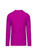 K359 T-shirt Ronde Hals Lange Mouwen Fuchsia