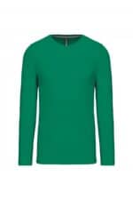 K359 T-shirt Ronde Hals Lange Mouwen Kelly Green