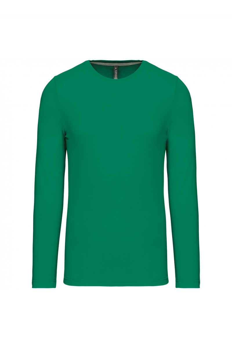 K359 T-shirt Ronde Hals Lange Mouwen Kelly Green