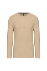 K359 T-shirt Ronde Hals Lange Mouwen Light Sand