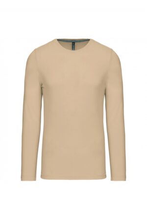 K359 T-shirt Ronde Hals Lange Mouwen Light Sand