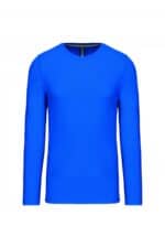 K359 T-shirt Ronde Hals Lange Mouwen Light Royal Blue
