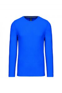 K359 T-shirt Ronde Hals Lange Mouwen Light Royal Blue