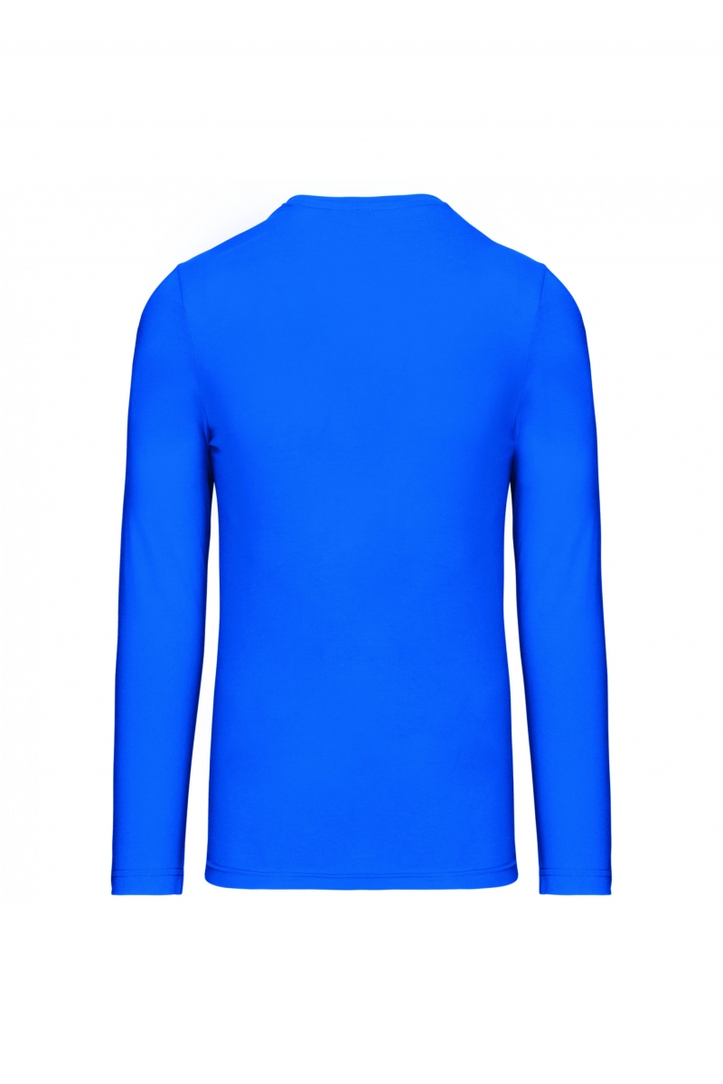 K359 T-shirt Ronde Hals Lange Mouwen Light Royal Blue