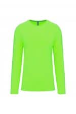 K359 T-shirt Ronde Hals Lange Mouwen Lime