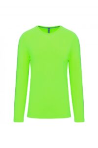 K359 T-shirt Ronde Hals Lange Mouwen Lime