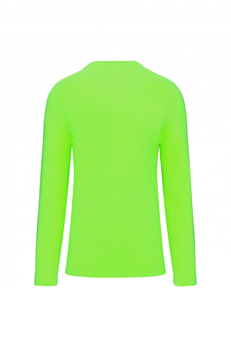 K359 T-shirt Ronde Hals Lange Mouwen Lime