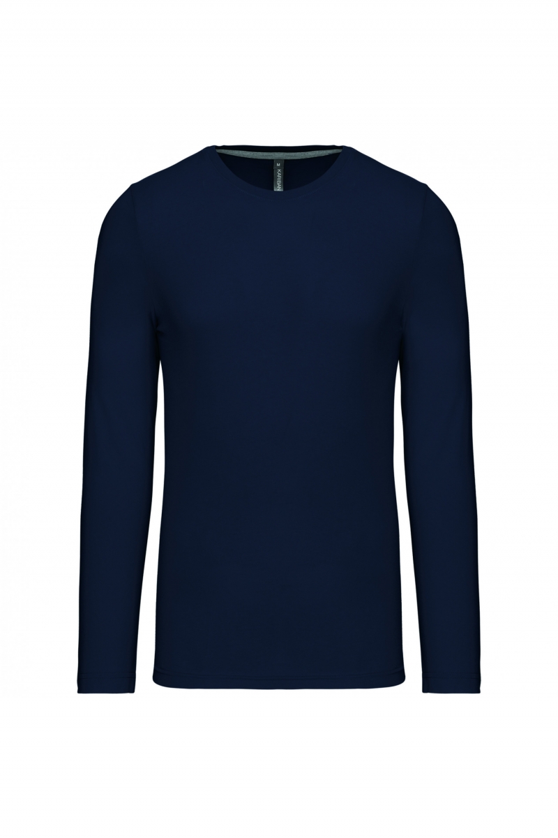 K359 T-shirt Ronde Hals Lange Mouwen Navy