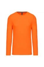 K359 T-shirt Ronde Hals Lange Mouwen Oranje