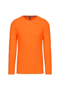 K359 T-shirt Ronde Hals Lange Mouwen Oranje