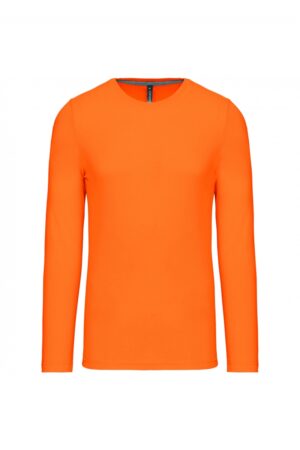 K359 T-shirt Ronde Hals Lange Mouwen Oranje