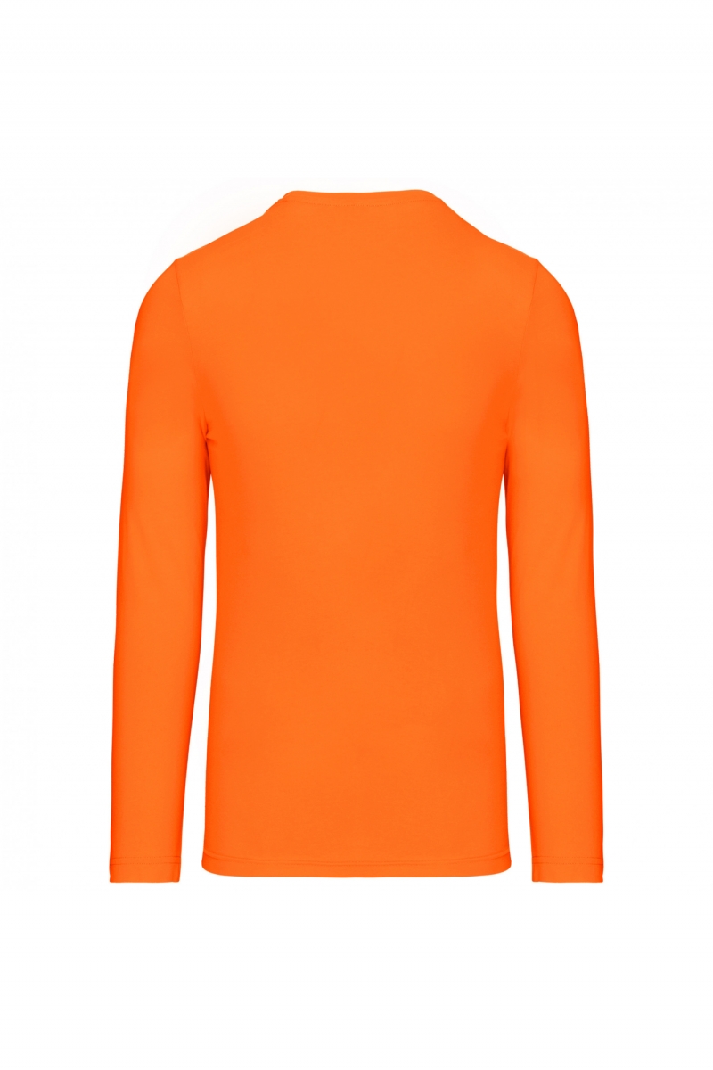 K359 T-shirt Ronde Hals Lange Mouwen Oranje