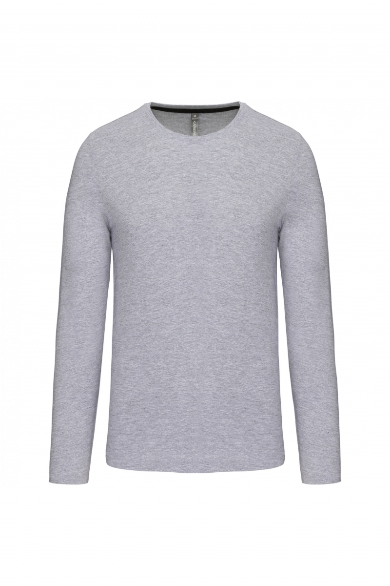 K359 T-shirt Ronde Hals Lange Mouwen Oxford Grey