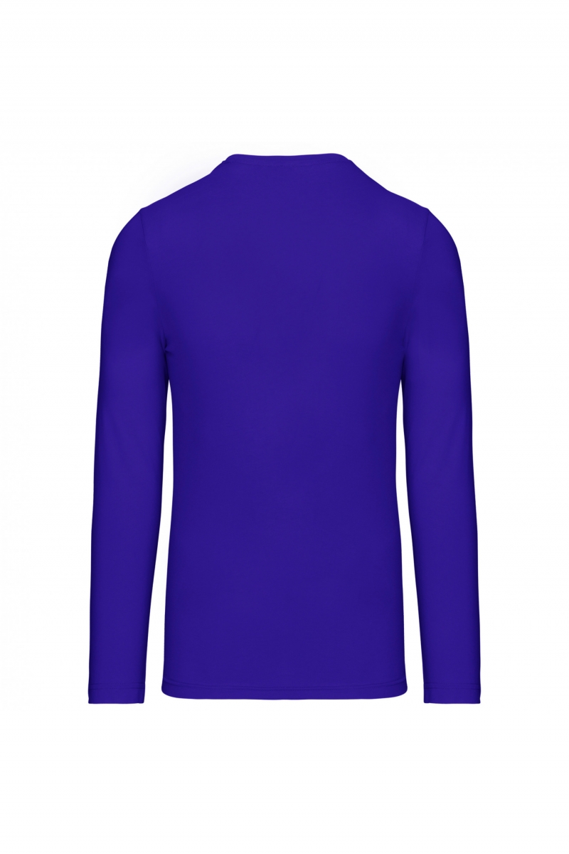 K359 T-shirt Ronde Hals Lange Mouwen Purple