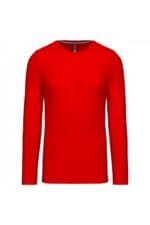 K359 T-shirt Ronde Hals Lange Mouwen Rood