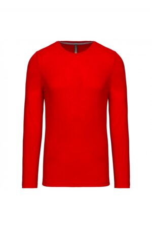 K359 T-shirt Ronde Hals Lange Mouwen Rood