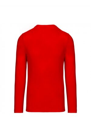 K359 T-shirt Ronde Hals Lange Mouwen Rood