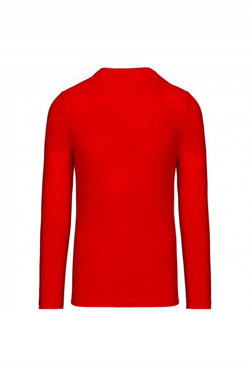 K359 T-shirt Ronde Hals Lange Mouwen Rood